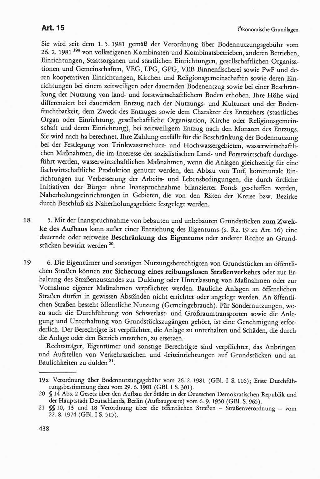Die sozialistische Verfassung der Deutschen Demokratischen Republik (DDR), Kommentar 1982, Seite 438 (Soz. Verf. DDR Komm. 1982, S. 438)