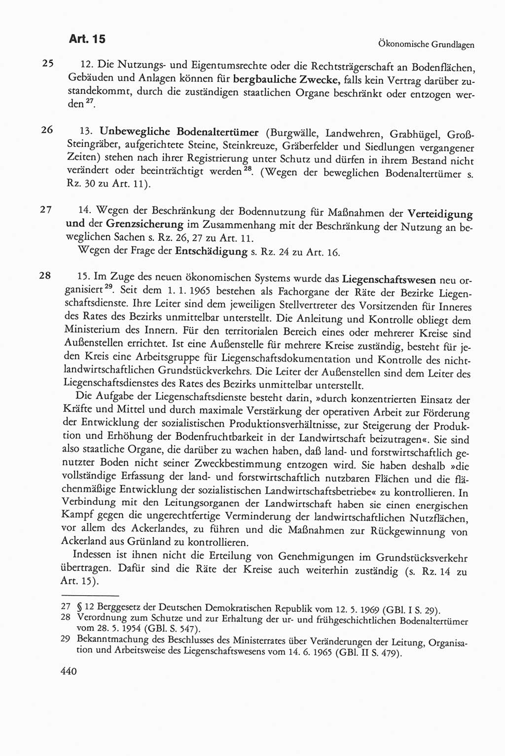 Die sozialistische Verfassung der Deutschen Demokratischen Republik (DDR), Kommentar 1982, Seite 440 (Soz. Verf. DDR Komm. 1982, S. 440)