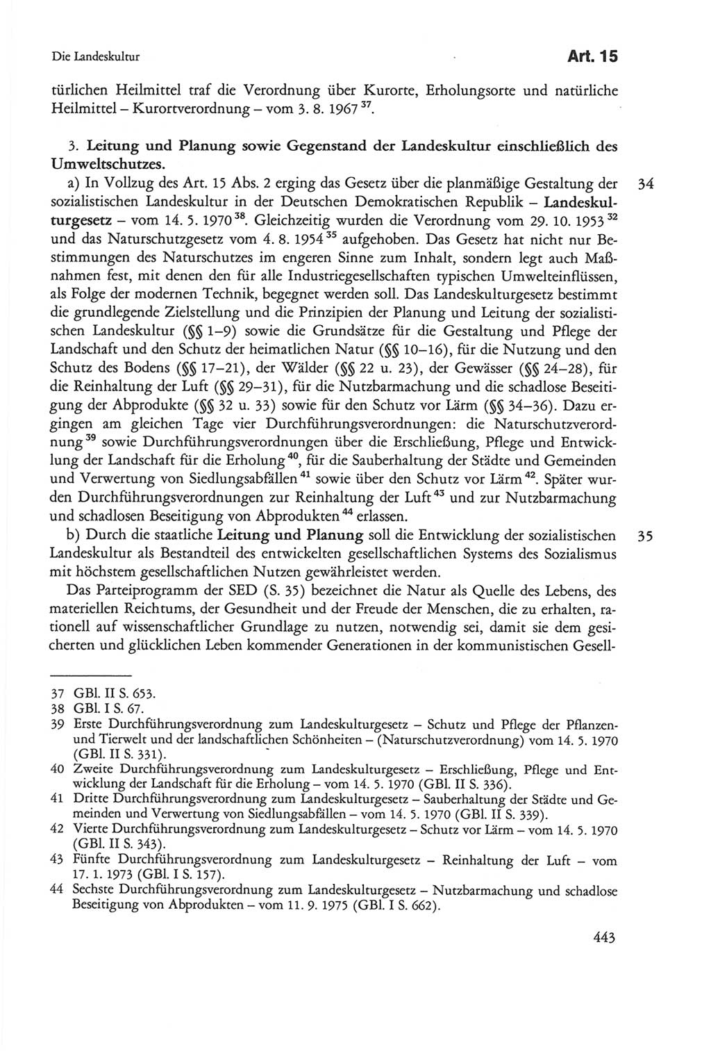 Die sozialistische Verfassung der Deutschen Demokratischen Republik (DDR), Kommentar 1982, Seite 443 (Soz. Verf. DDR Komm. 1982, S. 443)