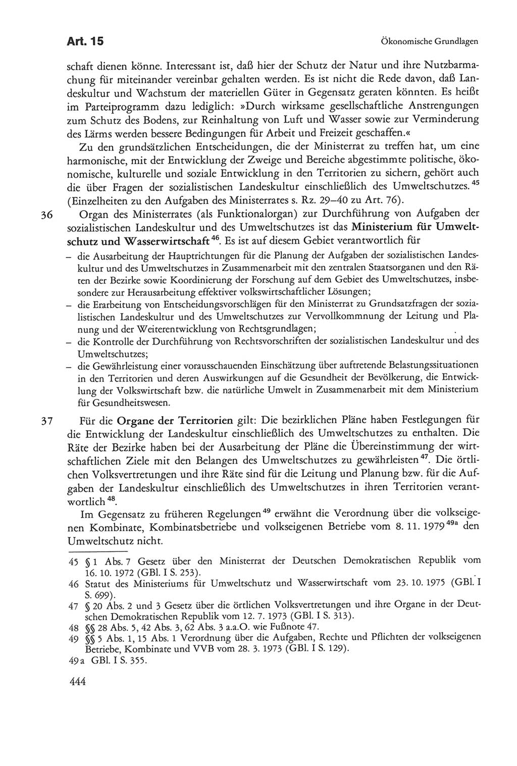 Die sozialistische Verfassung der Deutschen Demokratischen Republik (DDR), Kommentar 1982, Seite 444 (Soz. Verf. DDR Komm. 1982, S. 444)
