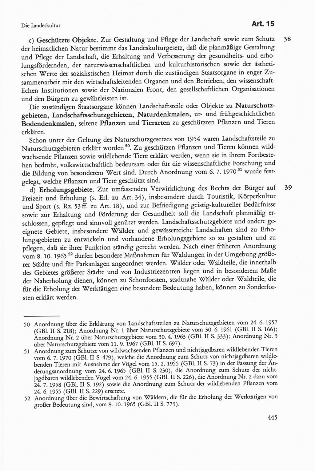 Die sozialistische Verfassung der Deutschen Demokratischen Republik (DDR), Kommentar 1982, Seite 445 (Soz. Verf. DDR Komm. 1982, S. 445)