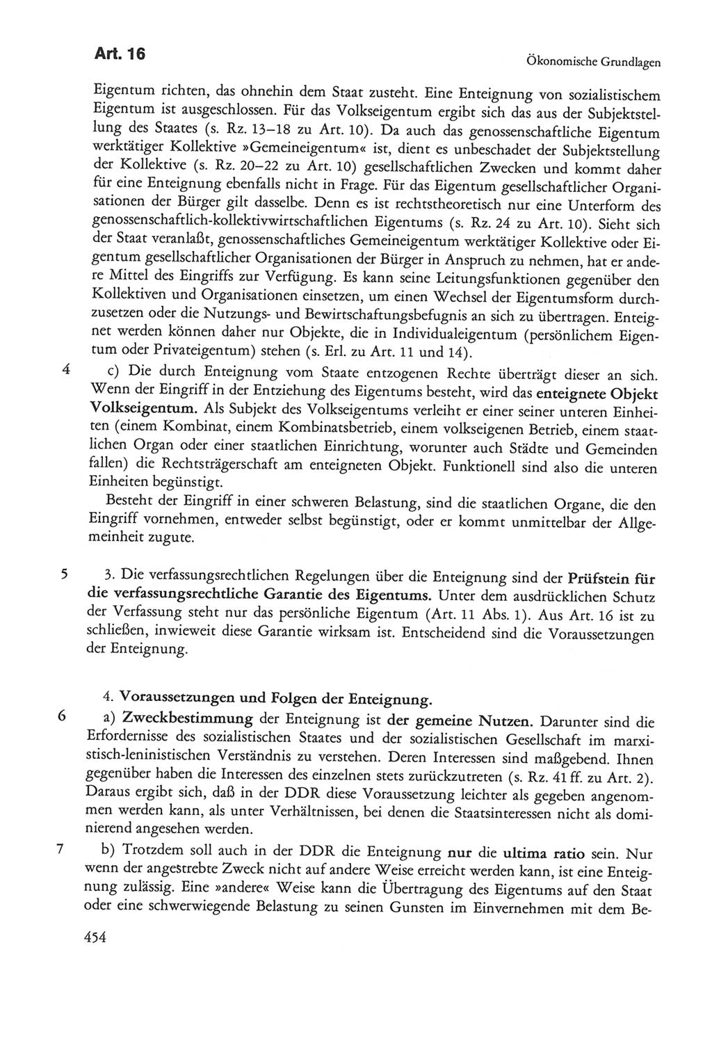 Die sozialistische Verfassung der Deutschen Demokratischen Republik (DDR), Kommentar 1982, Seite 454 (Soz. Verf. DDR Komm. 1982, S. 454)