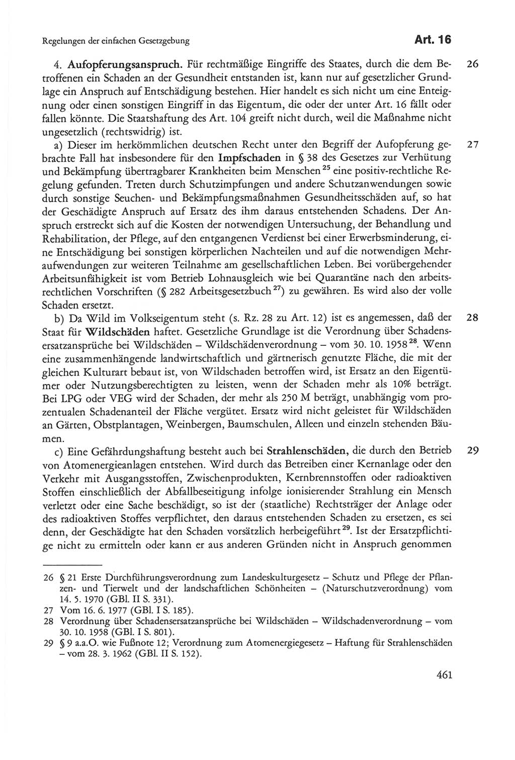 Die sozialistische Verfassung der Deutschen Demokratischen Republik (DDR), Kommentar 1982, Seite 461 (Soz. Verf. DDR Komm. 1982, S. 461)