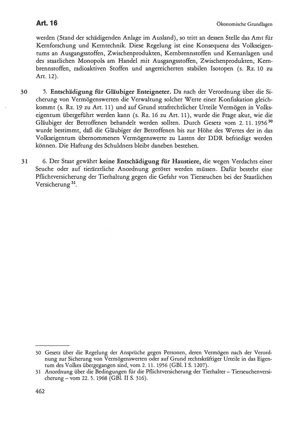 Die sozialistische Verfassung der Deutschen Demokratischen Republik (DDR), Kommentar 1982, Seite 462 (Soz. Verf. DDR Komm. 1982, S. 462)