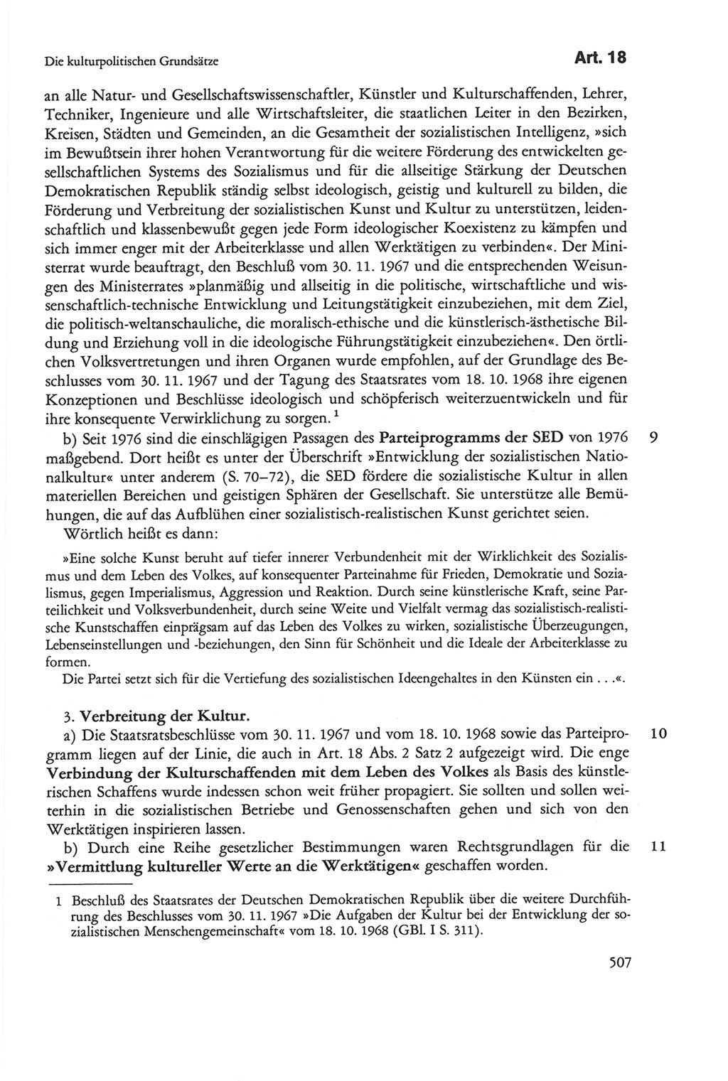 Die sozialistische Verfassung der Deutschen Demokratischen Republik (DDR), Kommentar 1982, Seite 507 (Soz. Verf. DDR Komm. 1982, S. 507)
