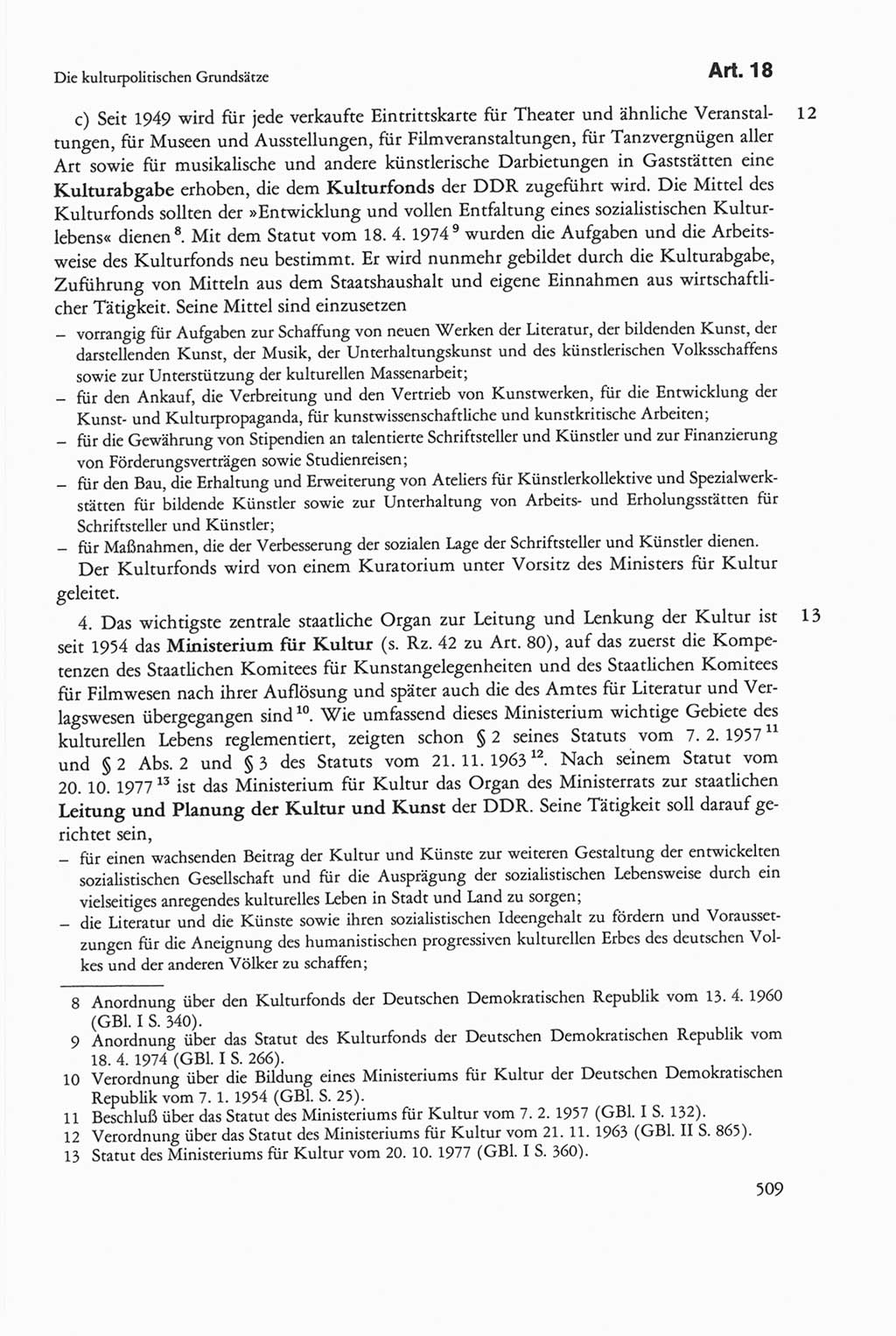 Die sozialistische Verfassung der Deutschen Demokratischen Republik (DDR), Kommentar 1982, Seite 509 (Soz. Verf. DDR Komm. 1982, S. 509)