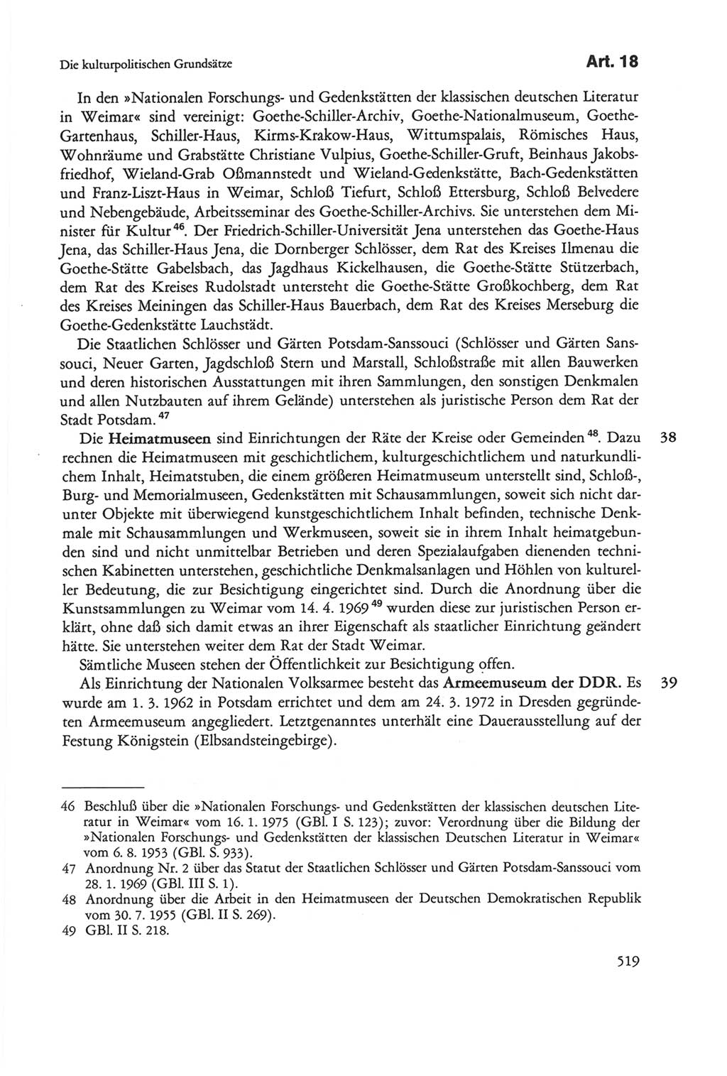 Die sozialistische Verfassung der Deutschen Demokratischen Republik (DDR), Kommentar 1982, Seite 519 (Soz. Verf. DDR Komm. 1982, S. 519)