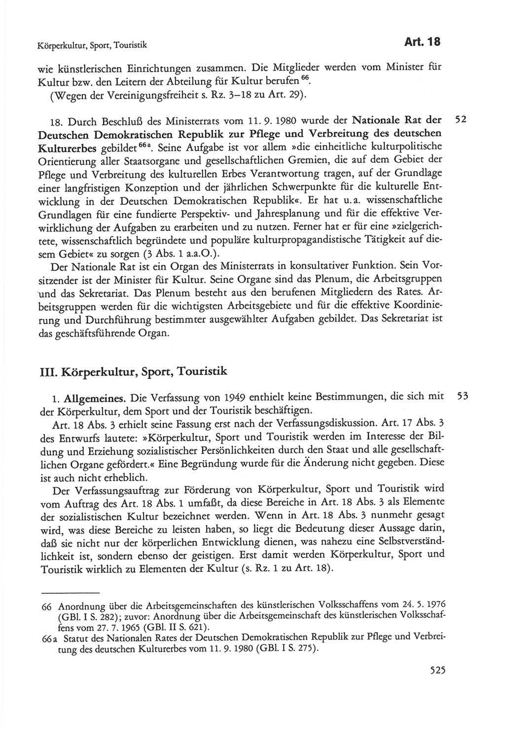 Die sozialistische Verfassung der Deutschen Demokratischen Republik (DDR), Kommentar 1982, Seite 525 (Soz. Verf. DDR Komm. 1982, S. 525)