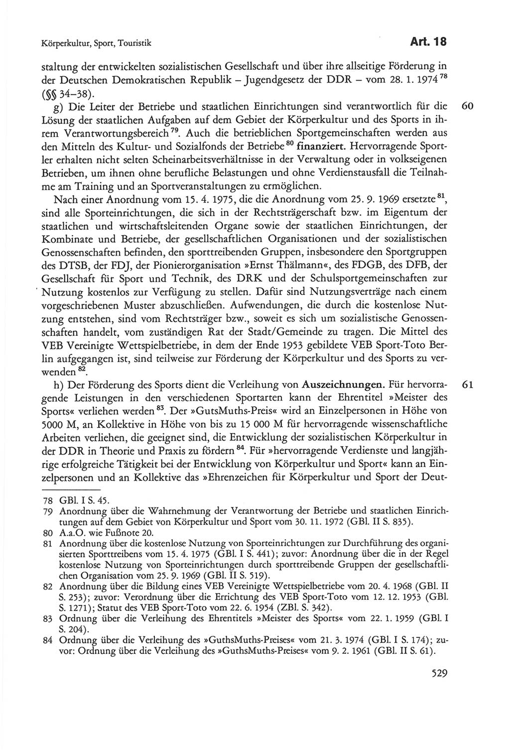 Die sozialistische Verfassung der Deutschen Demokratischen Republik (DDR), Kommentar 1982, Seite 529 (Soz. Verf. DDR Komm. 1982, S. 529)