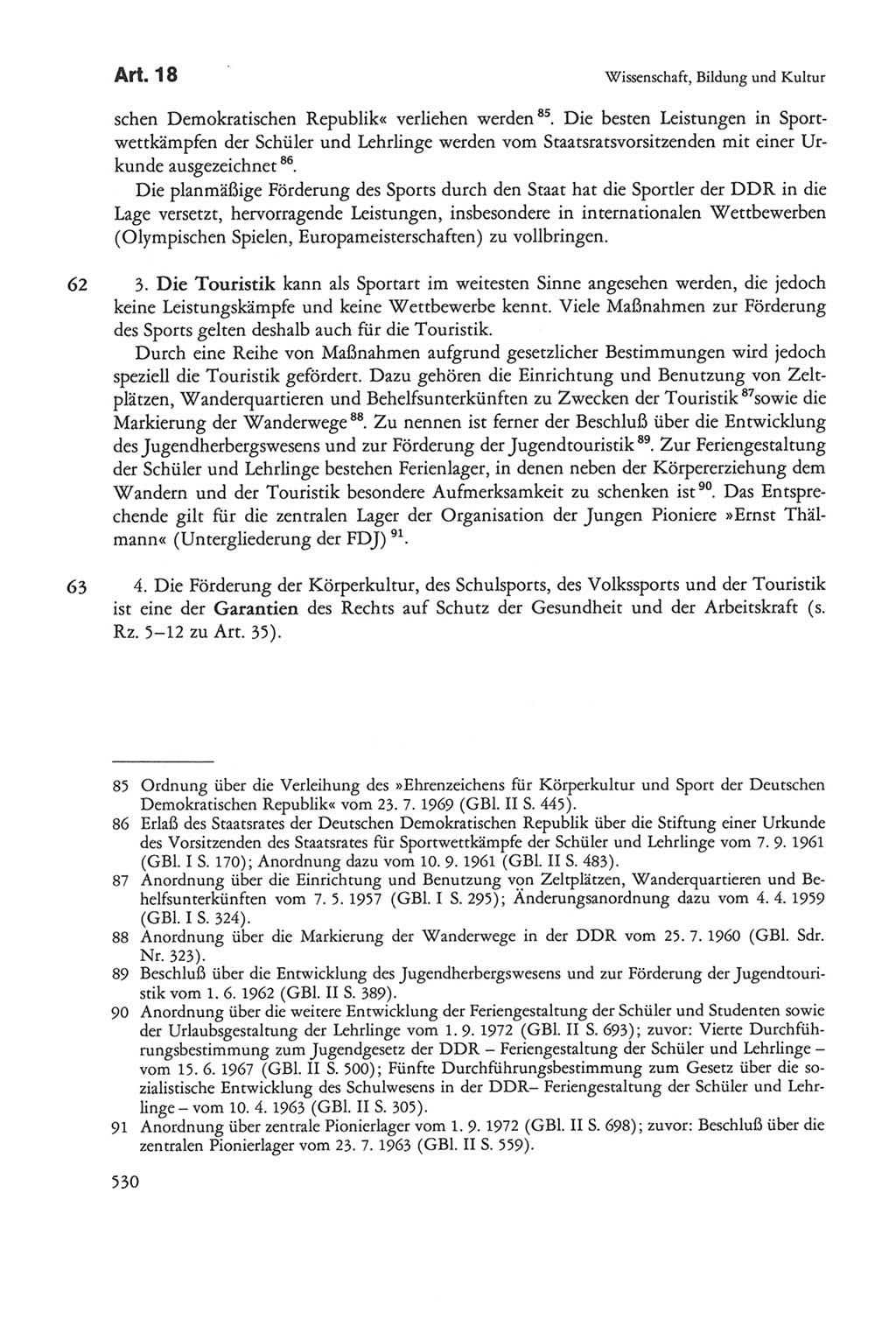 Die sozialistische Verfassung der Deutschen Demokratischen Republik (DDR), Kommentar 1982, Seite 530 (Soz. Verf. DDR Komm. 1982, S. 530)