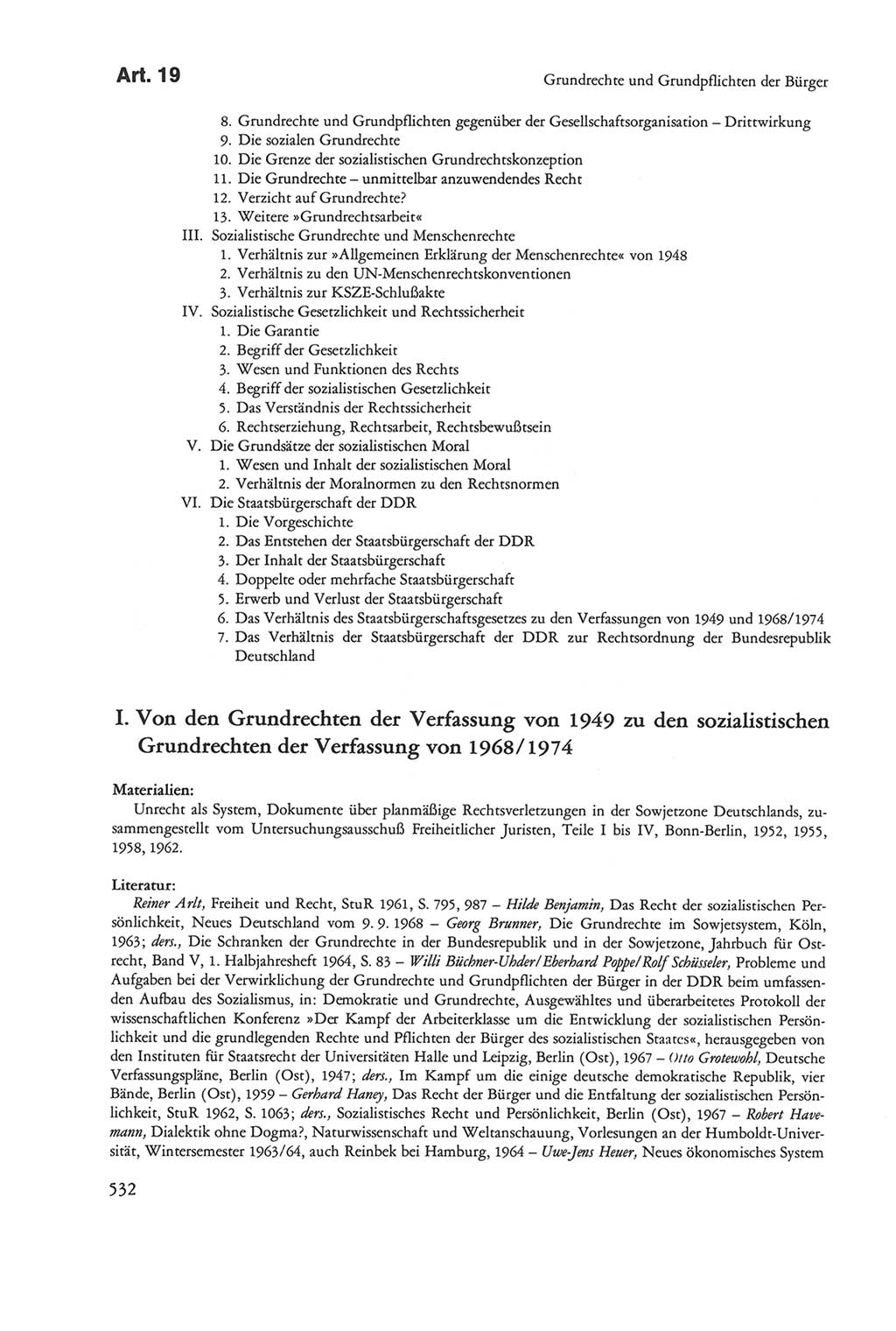 Die sozialistische Verfassung der Deutschen Demokratischen Republik (DDR), Kommentar 1982, Seite 532 (Soz. Verf. DDR Komm. 1982, S. 532)