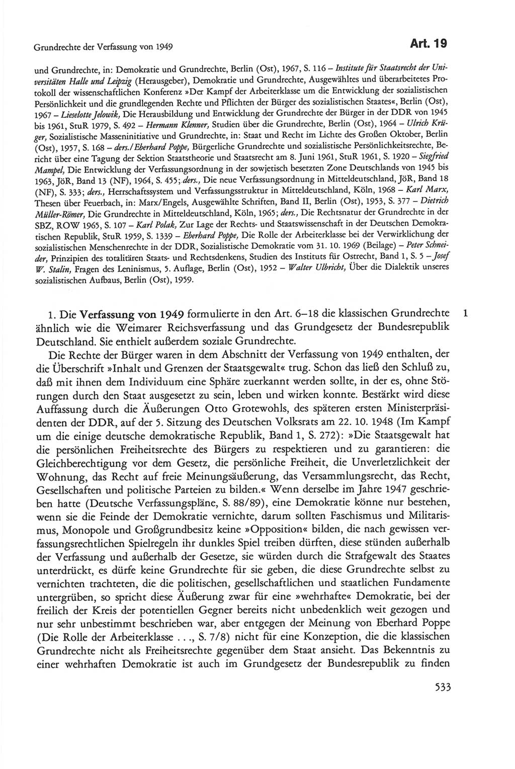 Die sozialistische Verfassung der Deutschen Demokratischen Republik (DDR), Kommentar 1982, Seite 533 (Soz. Verf. DDR Komm. 1982, S. 533)
