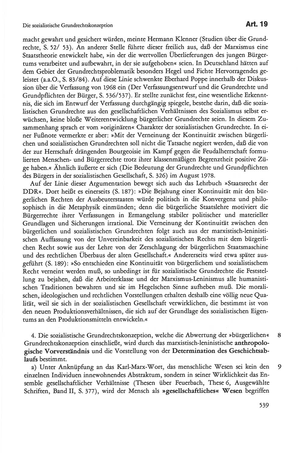 Die sozialistische Verfassung der Deutschen Demokratischen Republik (DDR), Kommentar 1982, Seite 539 (Soz. Verf. DDR Komm. 1982, S. 539)