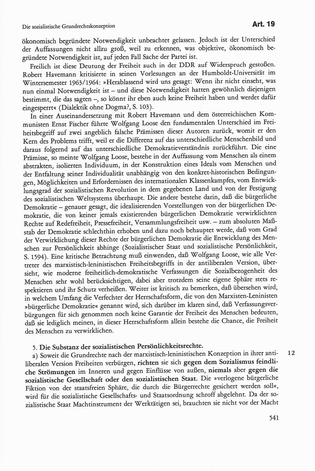 Die sozialistische Verfassung der Deutschen Demokratischen Republik (DDR), Kommentar 1982, Seite 541 (Soz. Verf. DDR Komm. 1982, S. 541)