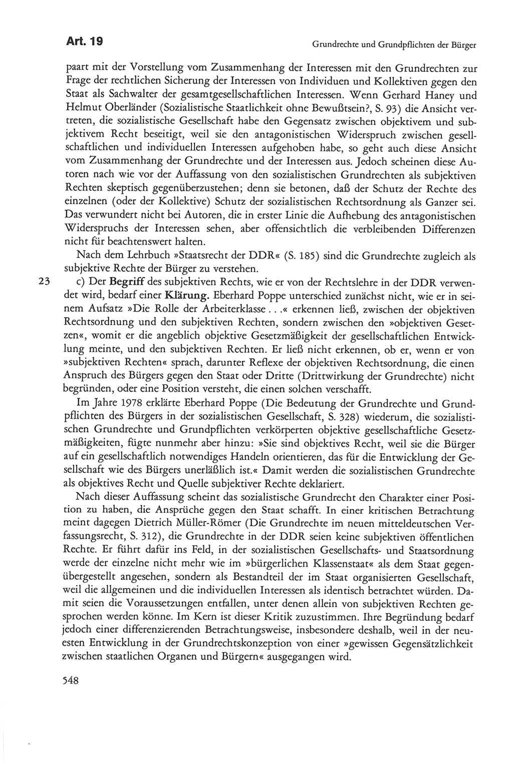 Die sozialistische Verfassung der Deutschen Demokratischen Republik (DDR), Kommentar 1982, Seite 548 (Soz. Verf. DDR Komm. 1982, S. 548)