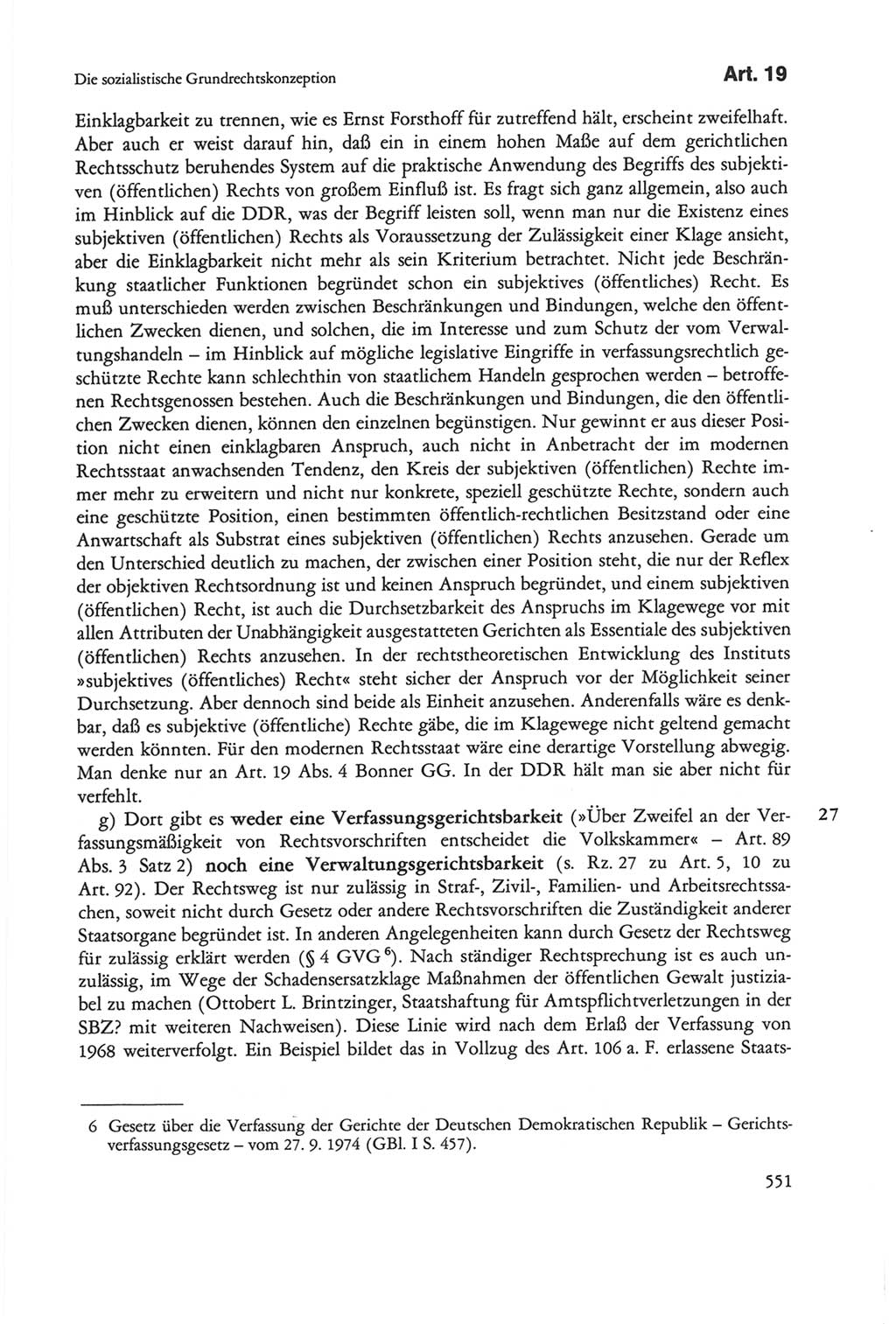 Die sozialistische Verfassung der Deutschen Demokratischen Republik (DDR), Kommentar 1982, Seite 551 (Soz. Verf. DDR Komm. 1982, S. 551)