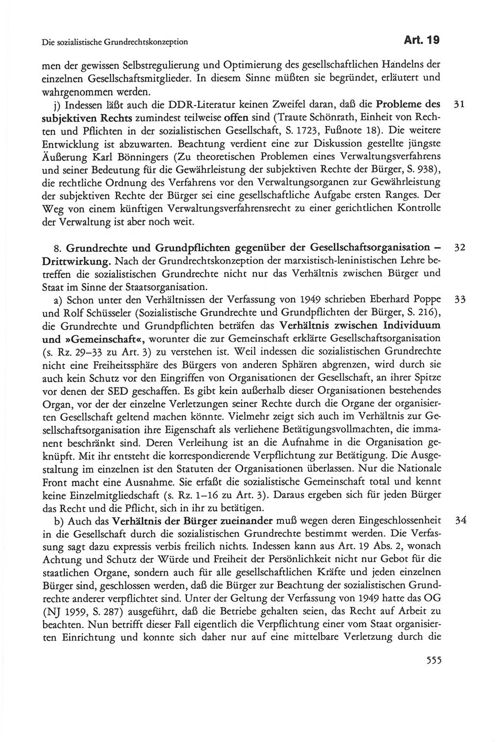 Die sozialistische Verfassung der Deutschen Demokratischen Republik (DDR), Kommentar 1982, Seite 555 (Soz. Verf. DDR Komm. 1982, S. 555)