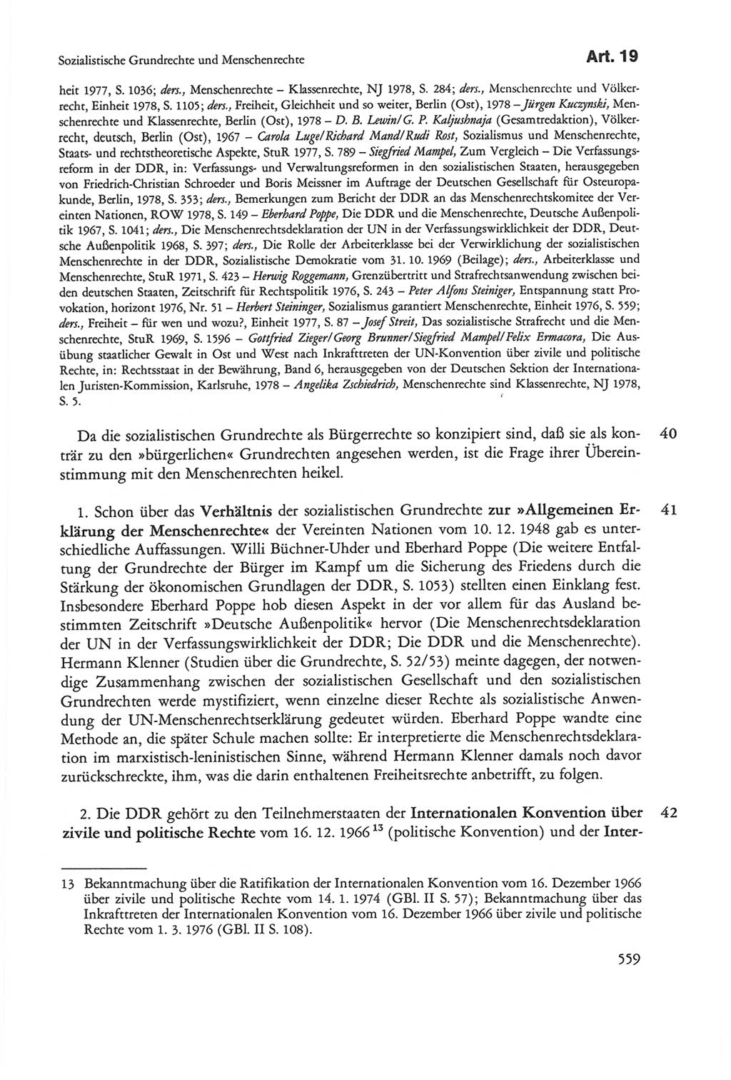 Die sozialistische Verfassung der Deutschen Demokratischen Republik (DDR), Kommentar 1982, Seite 559 (Soz. Verf. DDR Komm. 1982, S. 559)