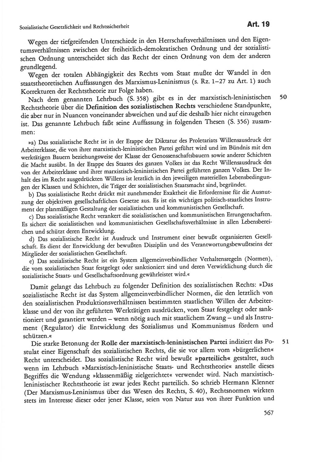 Die sozialistische Verfassung der Deutschen Demokratischen Republik (DDR), Kommentar 1982, Seite 567 (Soz. Verf. DDR Komm. 1982, S. 567)