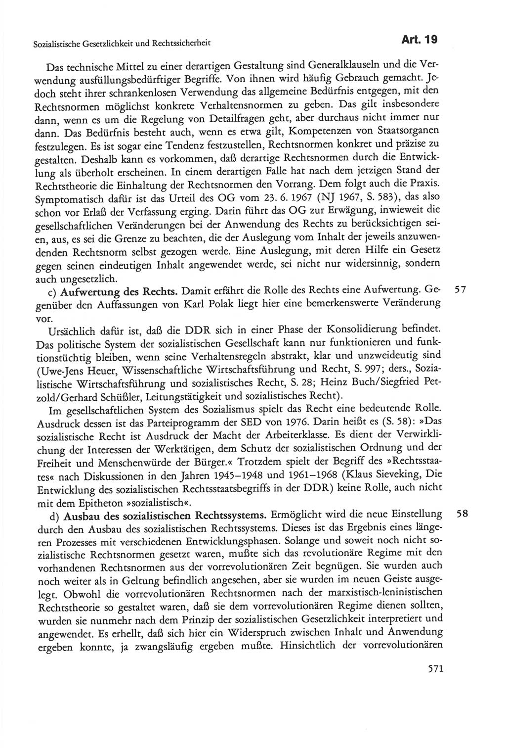 Die sozialistische Verfassung der Deutschen Demokratischen Republik (DDR), Kommentar 1982, Seite 571 (Soz. Verf. DDR Komm. 1982, S. 571)