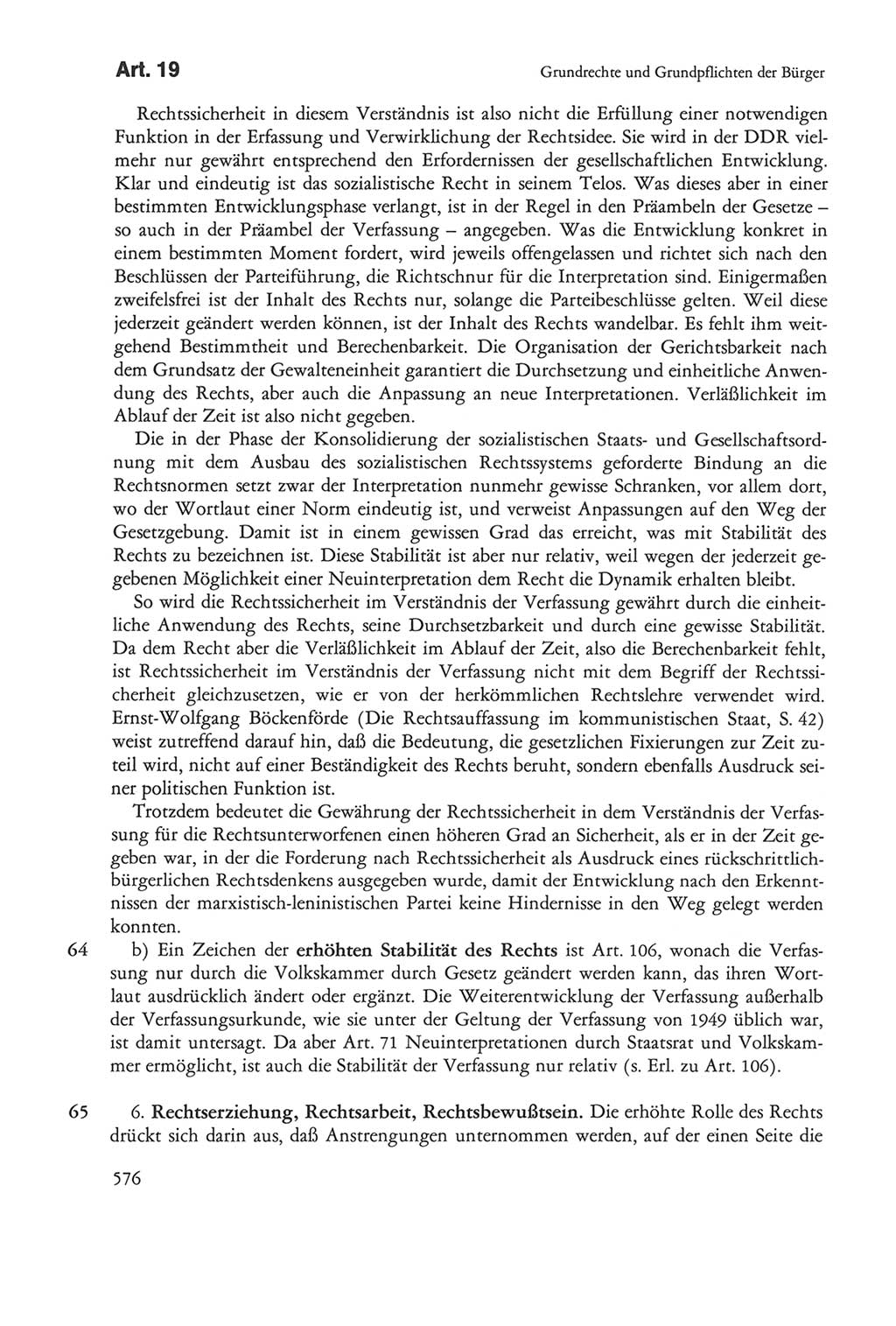 Die sozialistische Verfassung der Deutschen Demokratischen Republik (DDR), Kommentar 1982, Seite 576 (Soz. Verf. DDR Komm. 1982, S. 576)