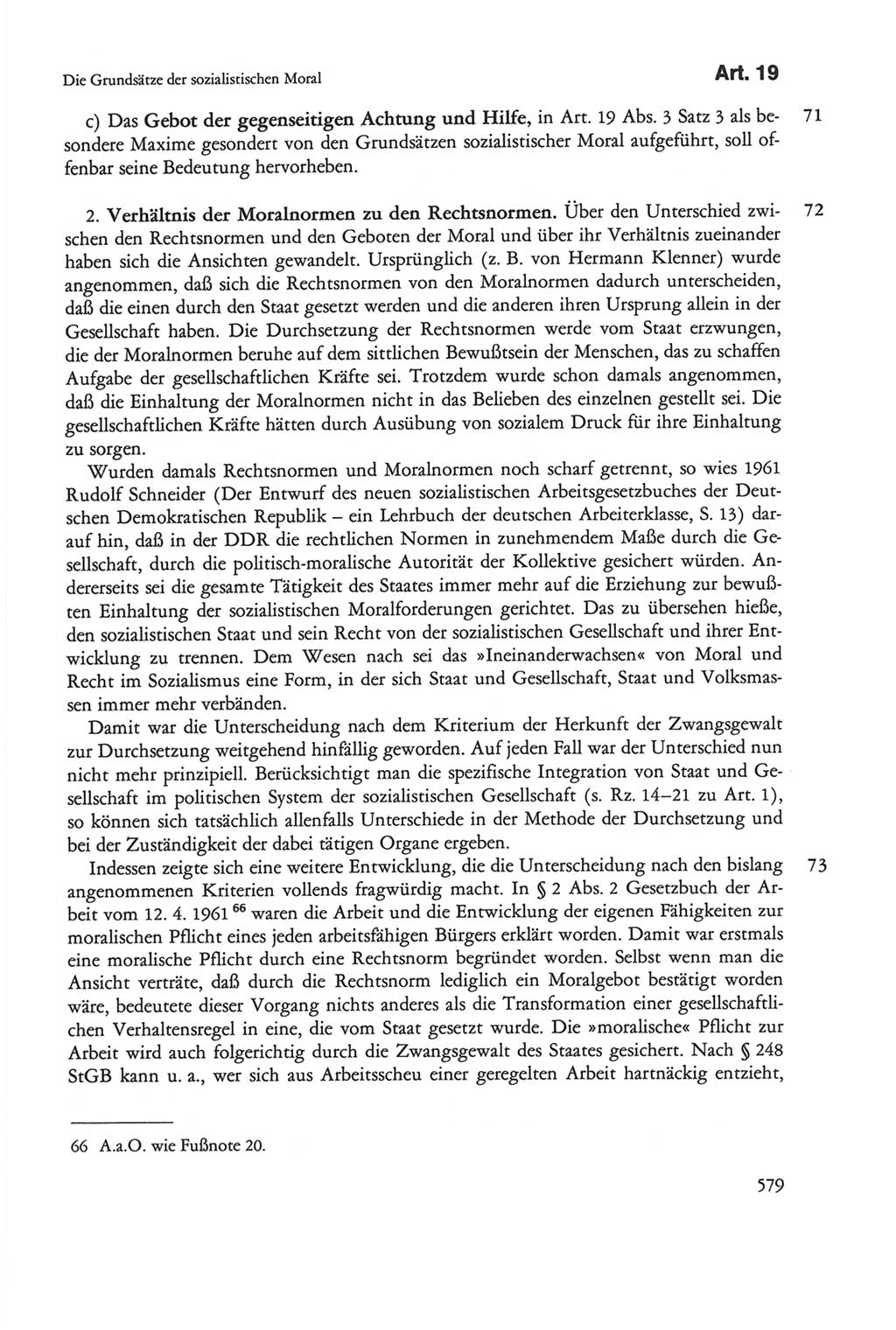 Die sozialistische Verfassung der Deutschen Demokratischen Republik (DDR), Kommentar 1982, Seite 579 (Soz. Verf. DDR Komm. 1982, S. 579)