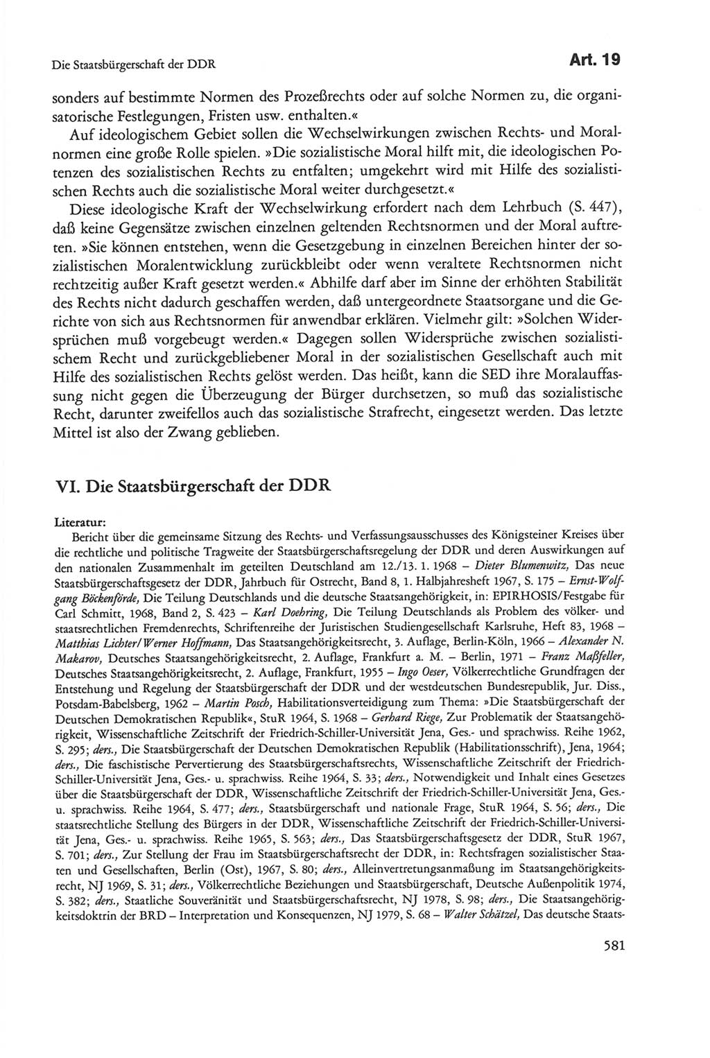 Die sozialistische Verfassung der Deutschen Demokratischen Republik (DDR), Kommentar 1982, Seite 581 (Soz. Verf. DDR Komm. 1982, S. 581)