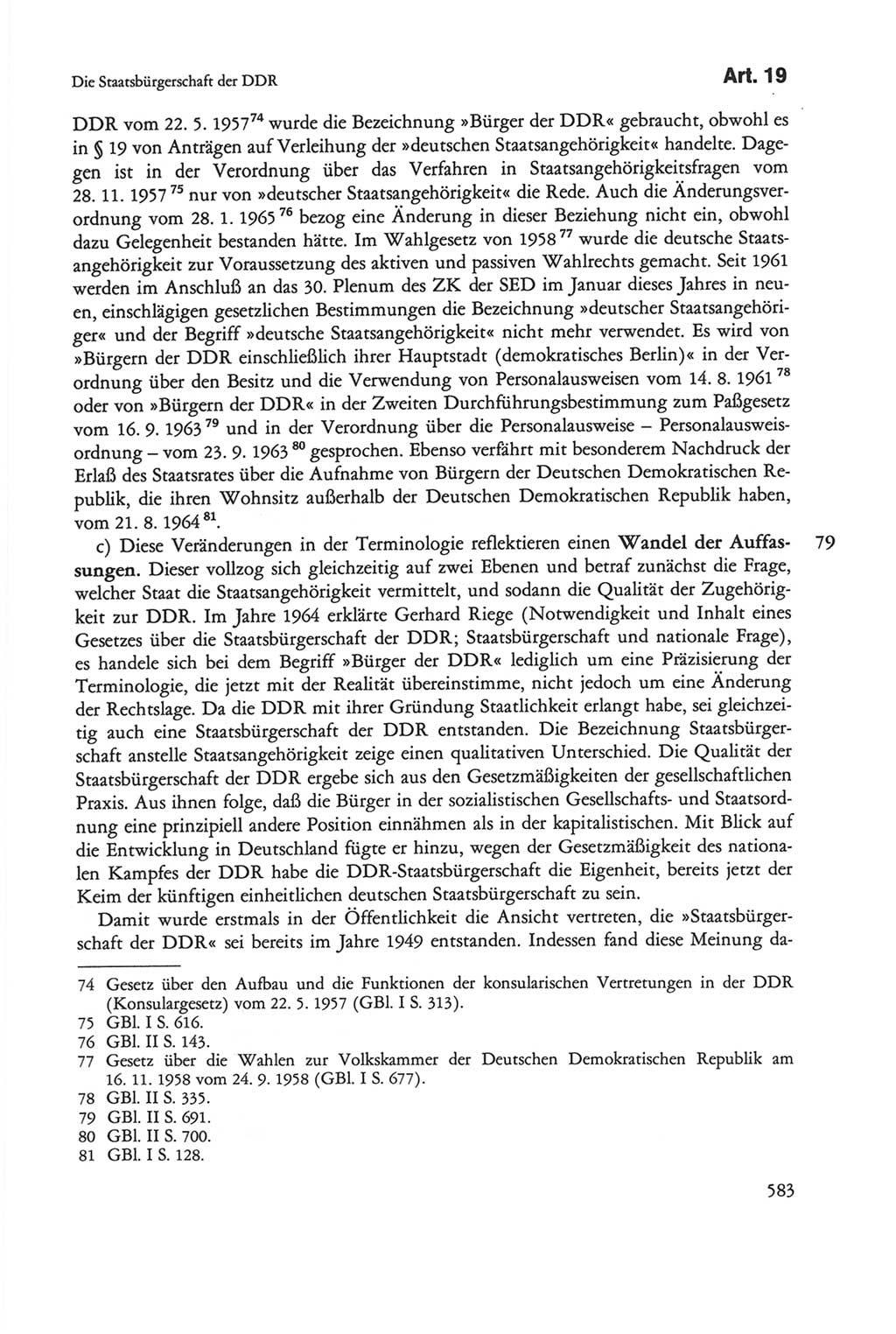 Die sozialistische Verfassung der Deutschen Demokratischen Republik (DDR), Kommentar 1982, Seite 583 (Soz. Verf. DDR Komm. 1982, S. 583)