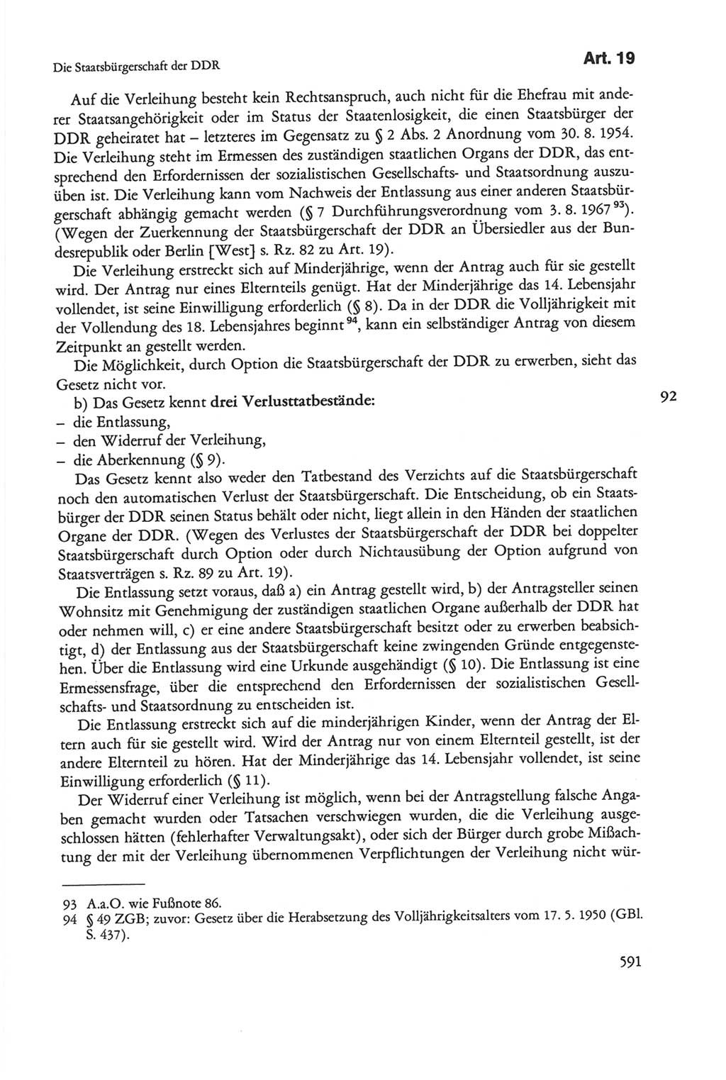 Die sozialistische Verfassung der Deutschen Demokratischen Republik (DDR), Kommentar 1982, Seite 591 (Soz. Verf. DDR Komm. 1982, S. 591)