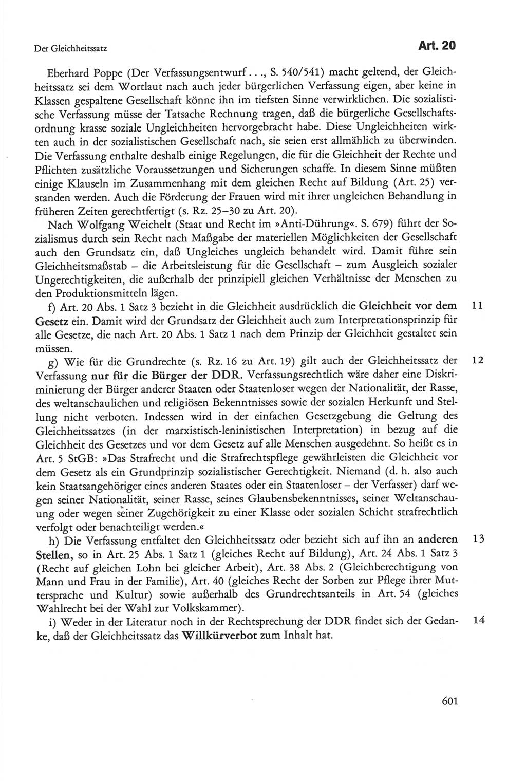 Die sozialistische Verfassung der Deutschen Demokratischen Republik (DDR), Kommentar 1982, Seite 601 (Soz. Verf. DDR Komm. 1982, S. 601)