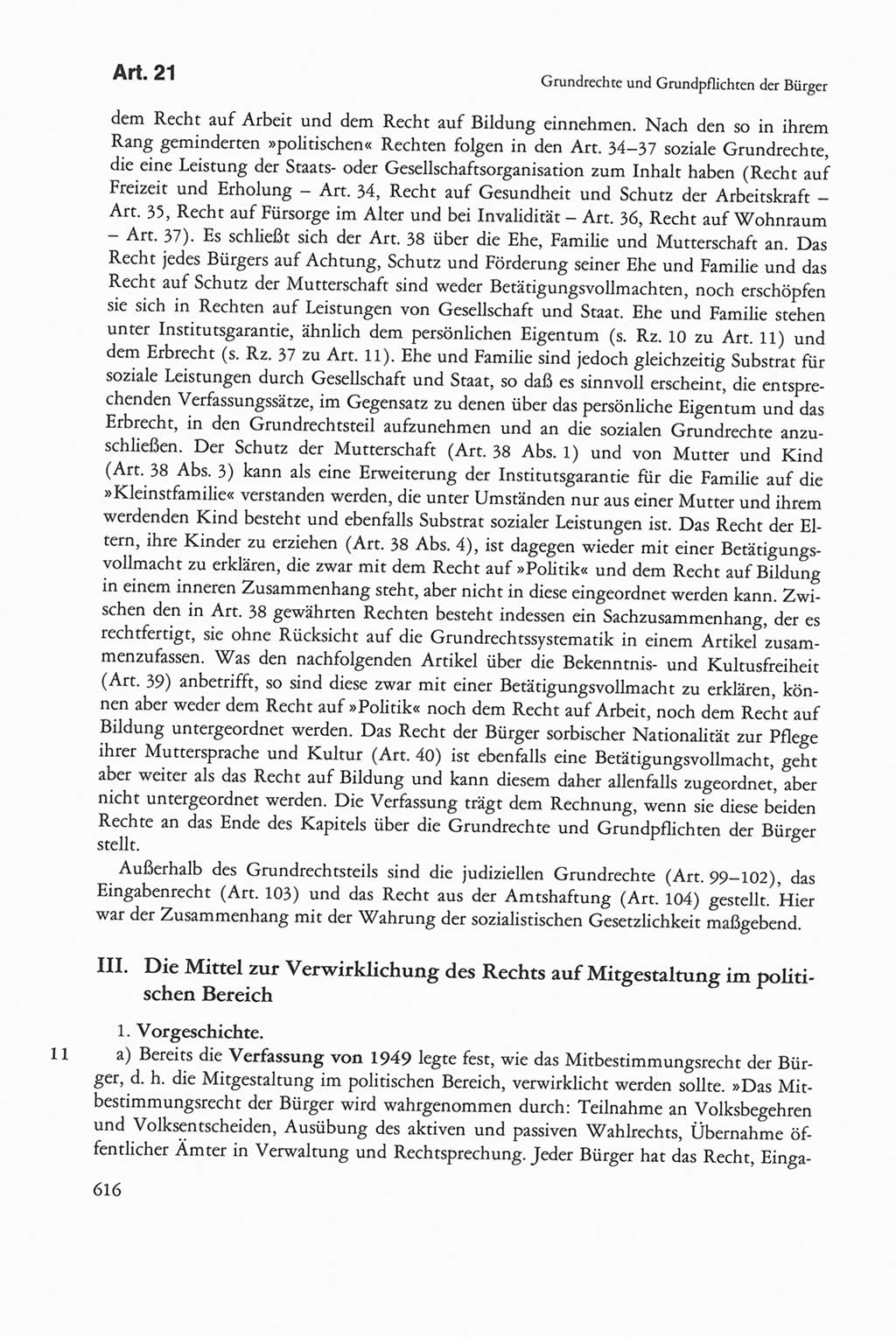 Die sozialistische Verfassung der Deutschen Demokratischen Republik (DDR), Kommentar 1982, Seite 616 (Soz. Verf. DDR Komm. 1982, S. 616)
