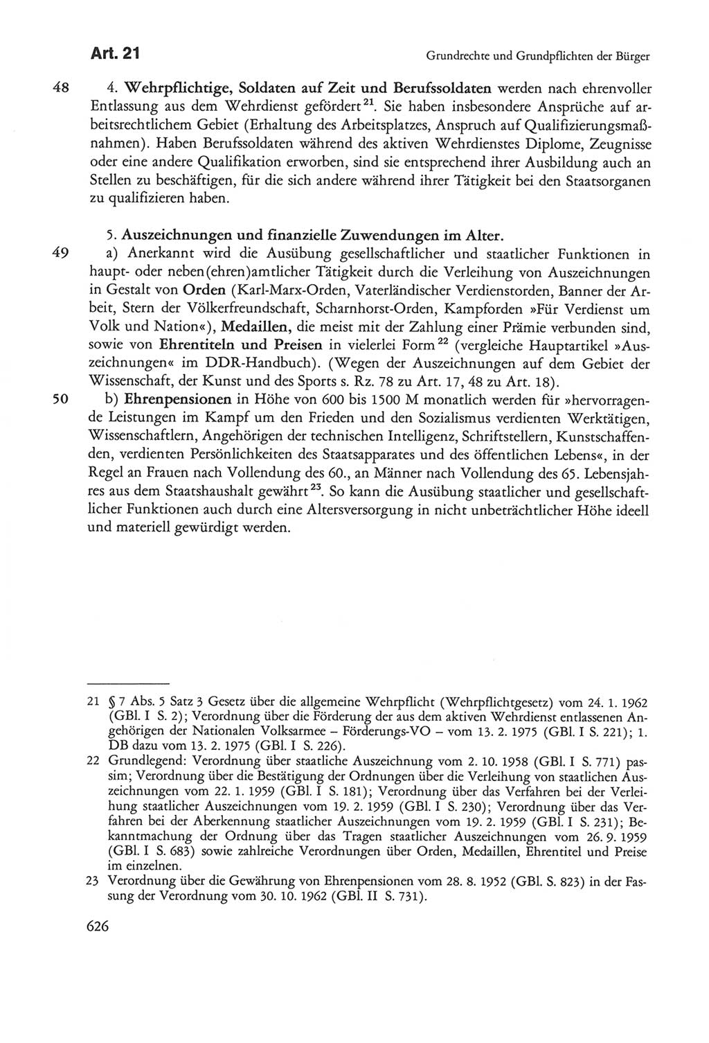 Die sozialistische Verfassung der Deutschen Demokratischen Republik (DDR), Kommentar 1982, Seite 626 (Soz. Verf. DDR Komm. 1982, S. 626)