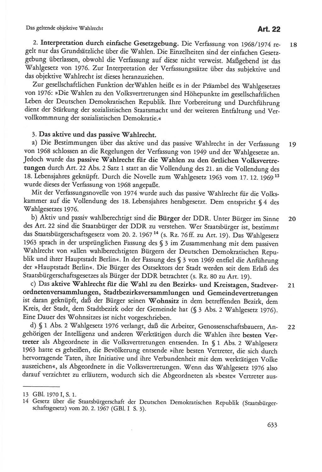 Die sozialistische Verfassung der Deutschen Demokratischen Republik (DDR), Kommentar 1982, Seite 633 (Soz. Verf. DDR Komm. 1982, S. 633)