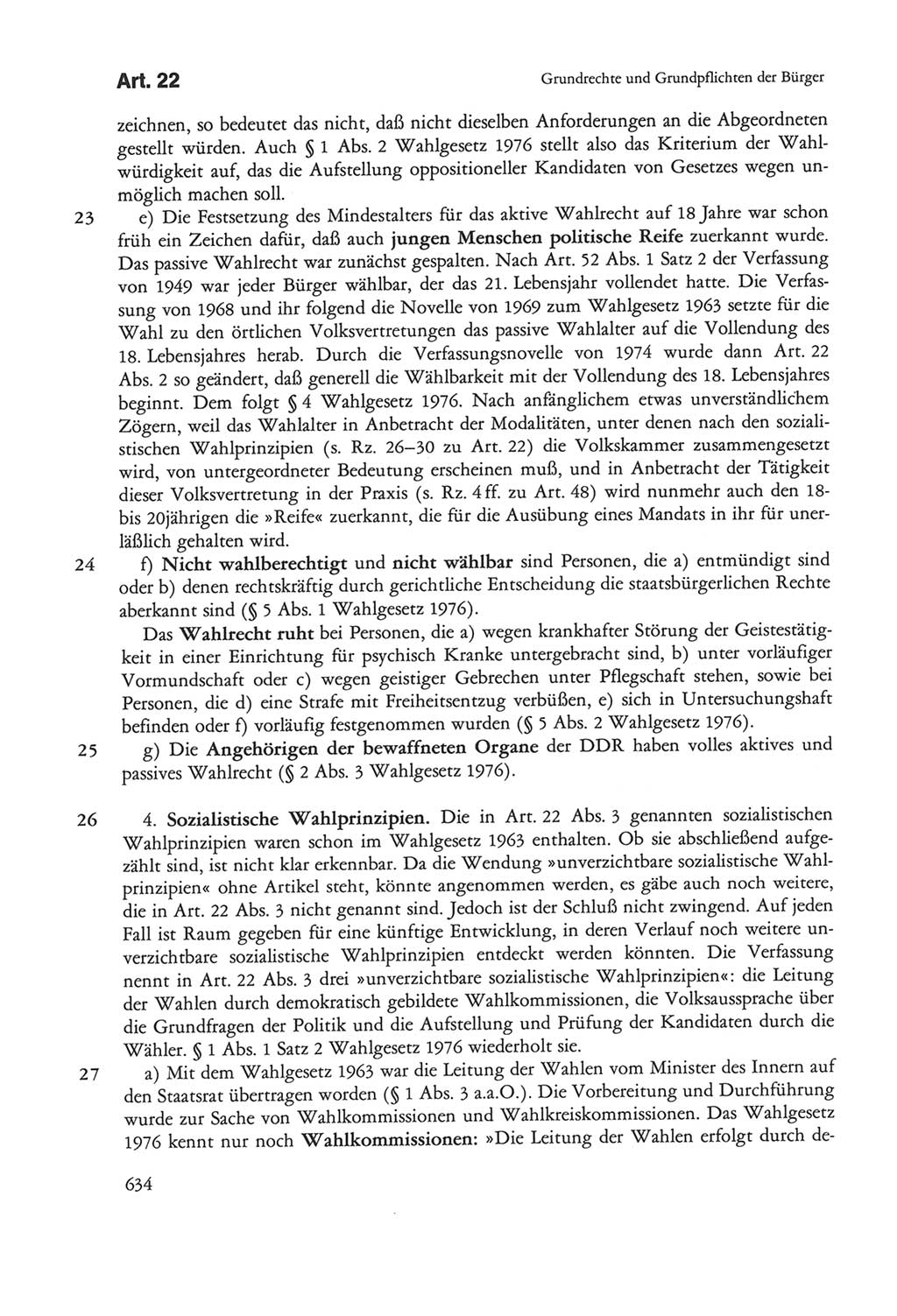 Die sozialistische Verfassung der Deutschen Demokratischen Republik (DDR), Kommentar 1982, Seite 634 (Soz. Verf. DDR Komm. 1982, S. 634)