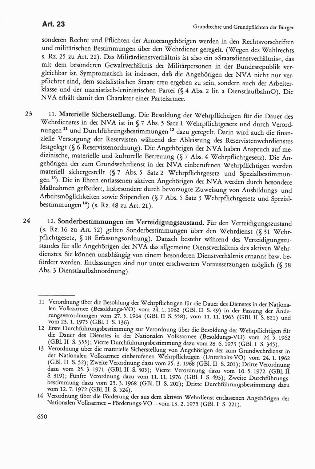 Die sozialistische Verfassung der Deutschen Demokratischen Republik (DDR), Kommentar 1982, Seite 650 (Soz. Verf. DDR Komm. 1982, S. 650)