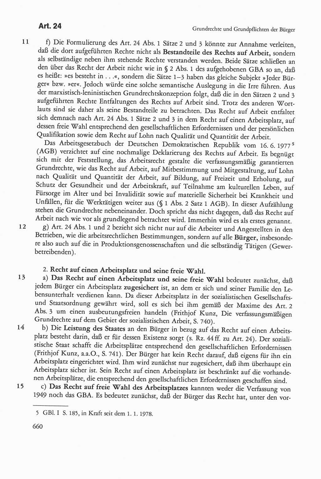 Die sozialistische Verfassung der Deutschen Demokratischen Republik (DDR), Kommentar 1982, Seite 660 (Soz. Verf. DDR Komm. 1982, S. 660)