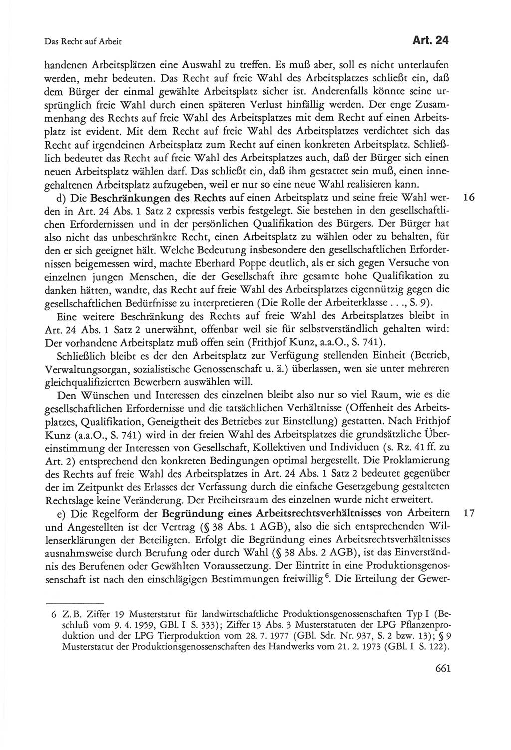 Die sozialistische Verfassung der Deutschen Demokratischen Republik (DDR), Kommentar 1982, Seite 661 (Soz. Verf. DDR Komm. 1982, S. 661)