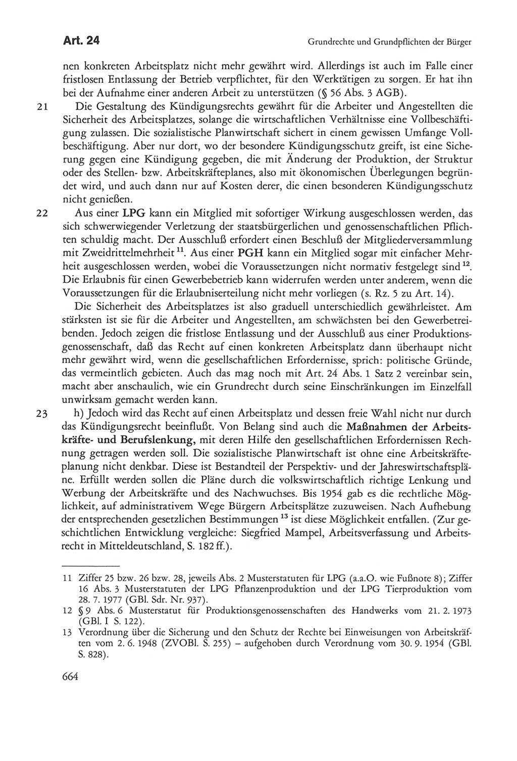 Die sozialistische Verfassung der Deutschen Demokratischen Republik (DDR), Kommentar 1982, Seite 664 (Soz. Verf. DDR Komm. 1982, S. 664)