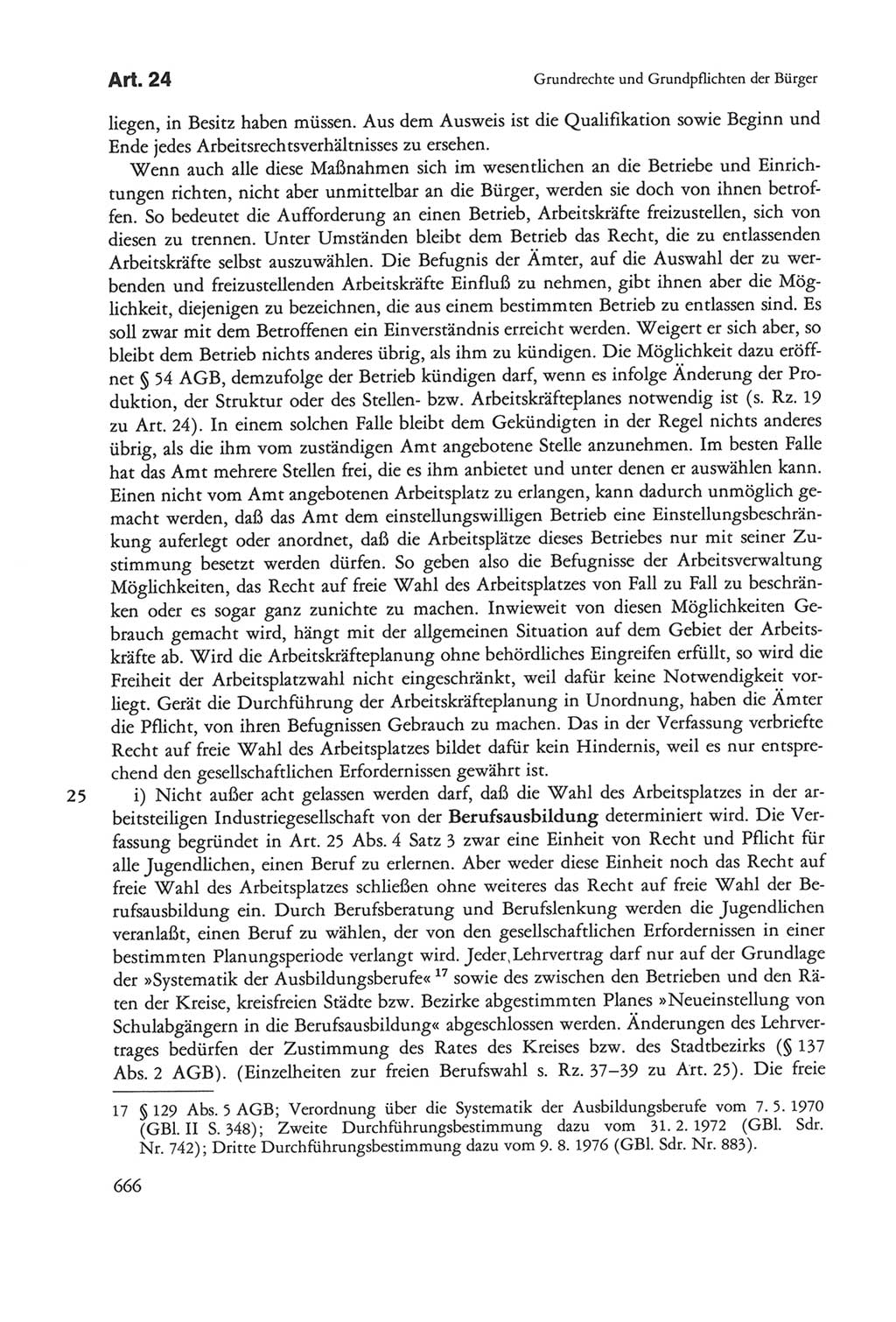 Die sozialistische Verfassung der Deutschen Demokratischen Republik (DDR), Kommentar 1982, Seite 666 (Soz. Verf. DDR Komm. 1982, S. 666)