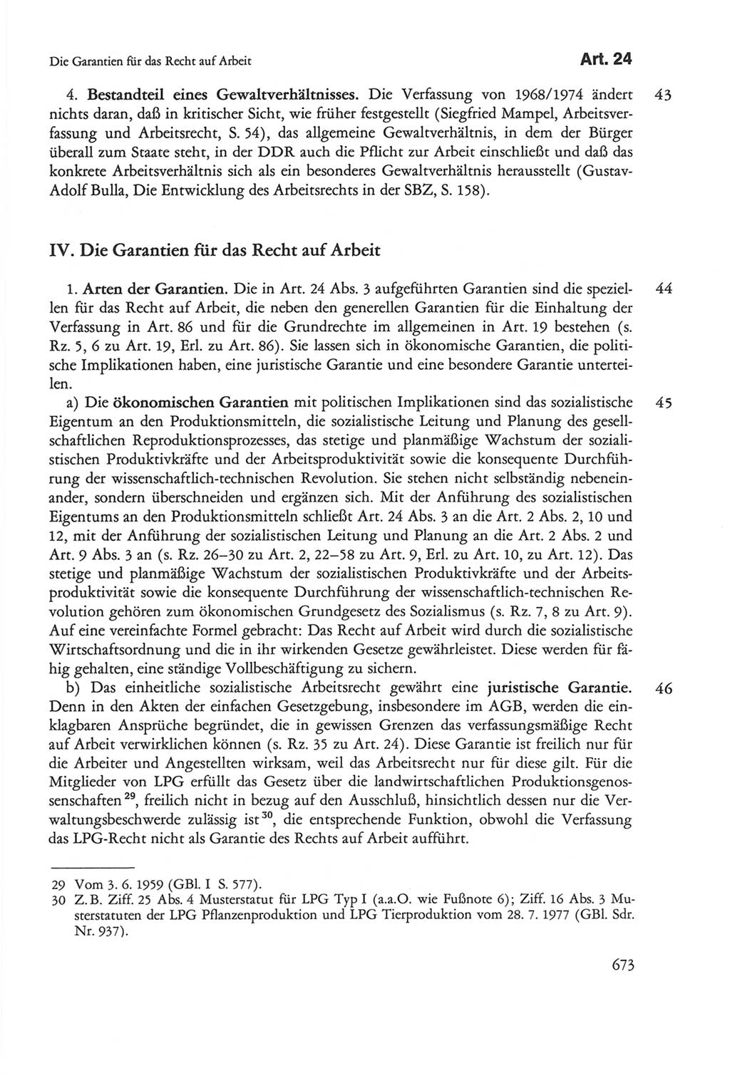 Die sozialistische Verfassung der Deutschen Demokratischen Republik (DDR), Kommentar 1982, Seite 673 (Soz. Verf. DDR Komm. 1982, S. 673)