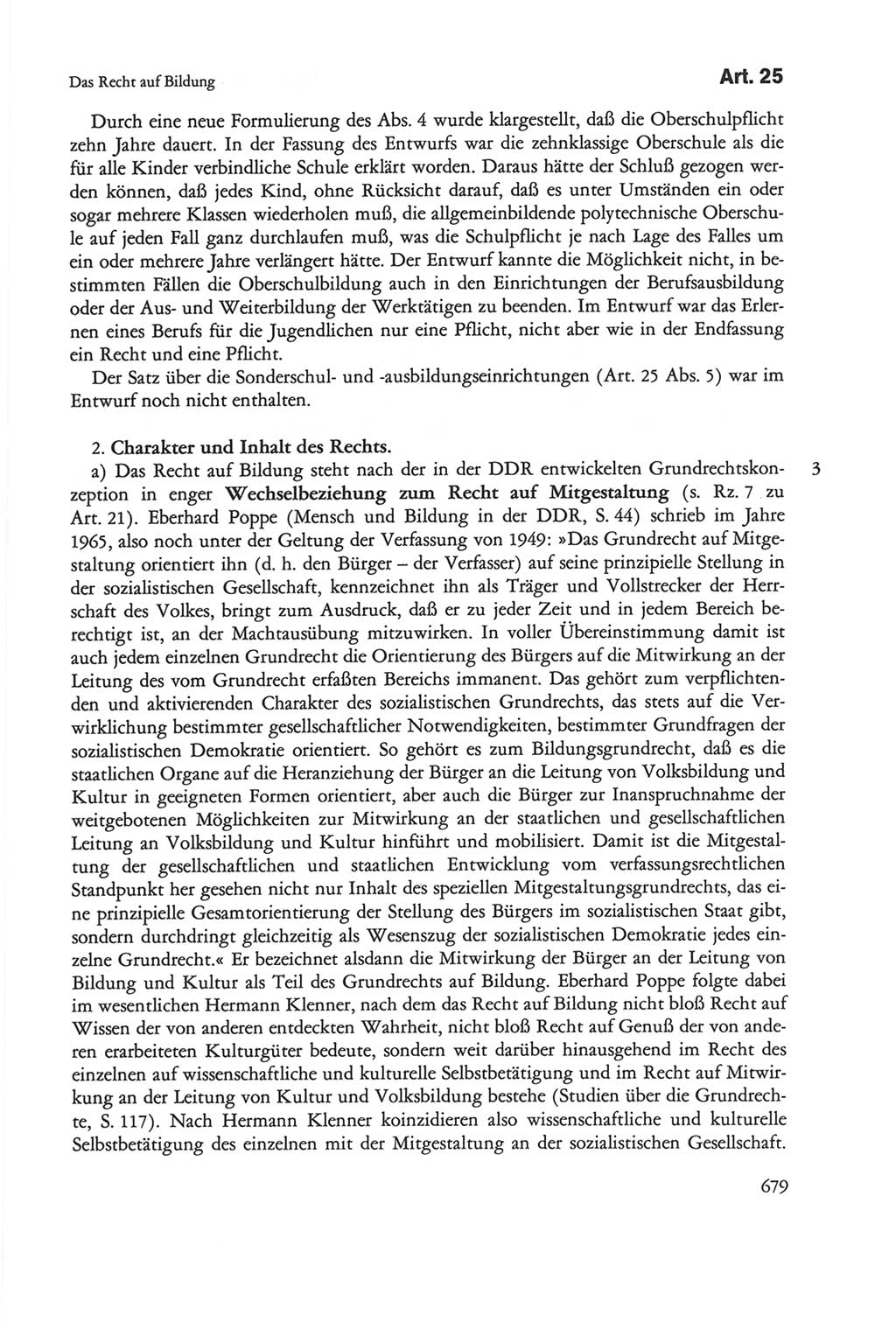 Die sozialistische Verfassung der Deutschen Demokratischen Republik (DDR), Kommentar 1982, Seite 679 (Soz. Verf. DDR Komm. 1982, S. 679)
