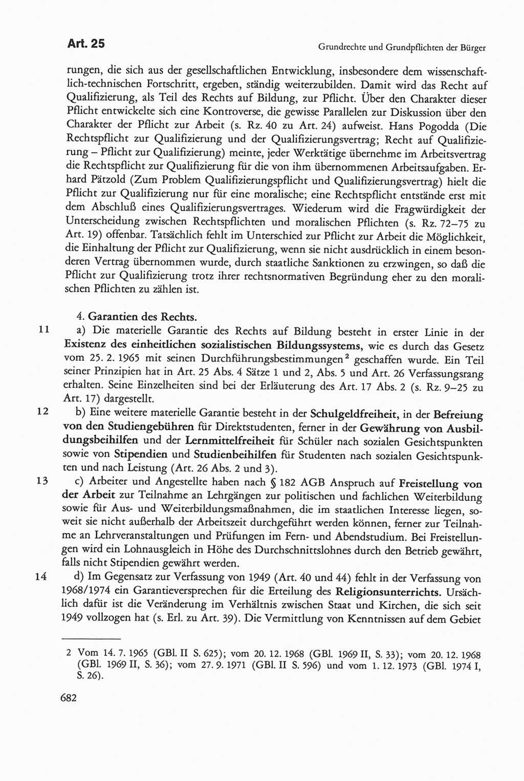 Die sozialistische Verfassung der Deutschen Demokratischen Republik (DDR), Kommentar 1982, Seite 682 (Soz. Verf. DDR Komm. 1982, S. 682)