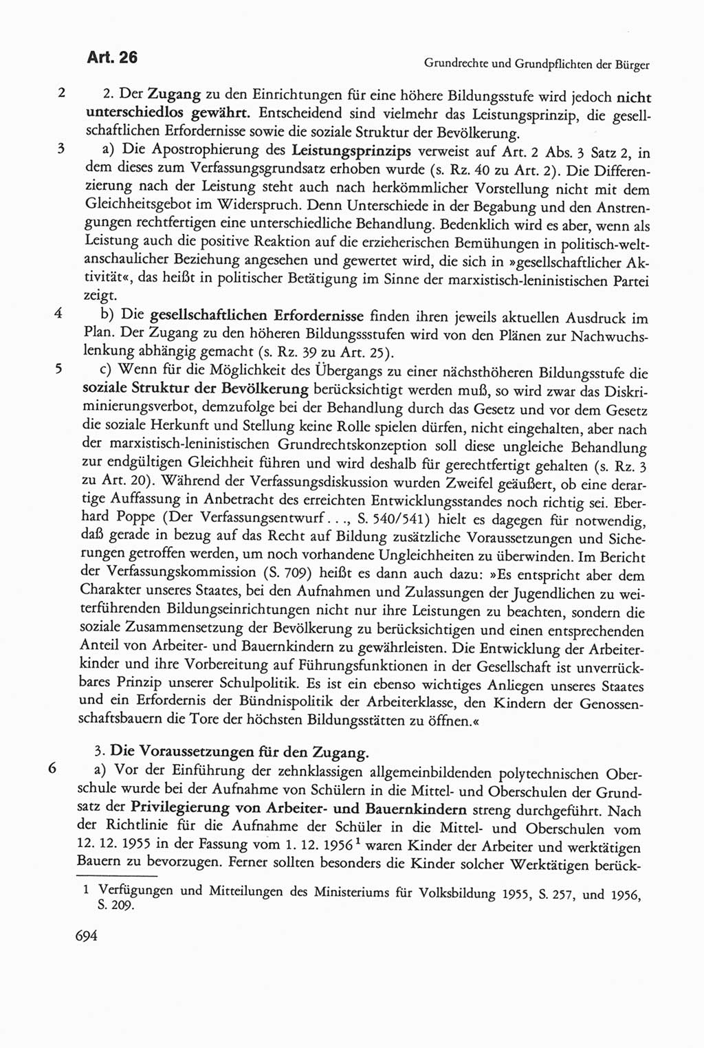 Die sozialistische Verfassung der Deutschen Demokratischen Republik (DDR), Kommentar 1982, Seite 694 (Soz. Verf. DDR Komm. 1982, S. 694)