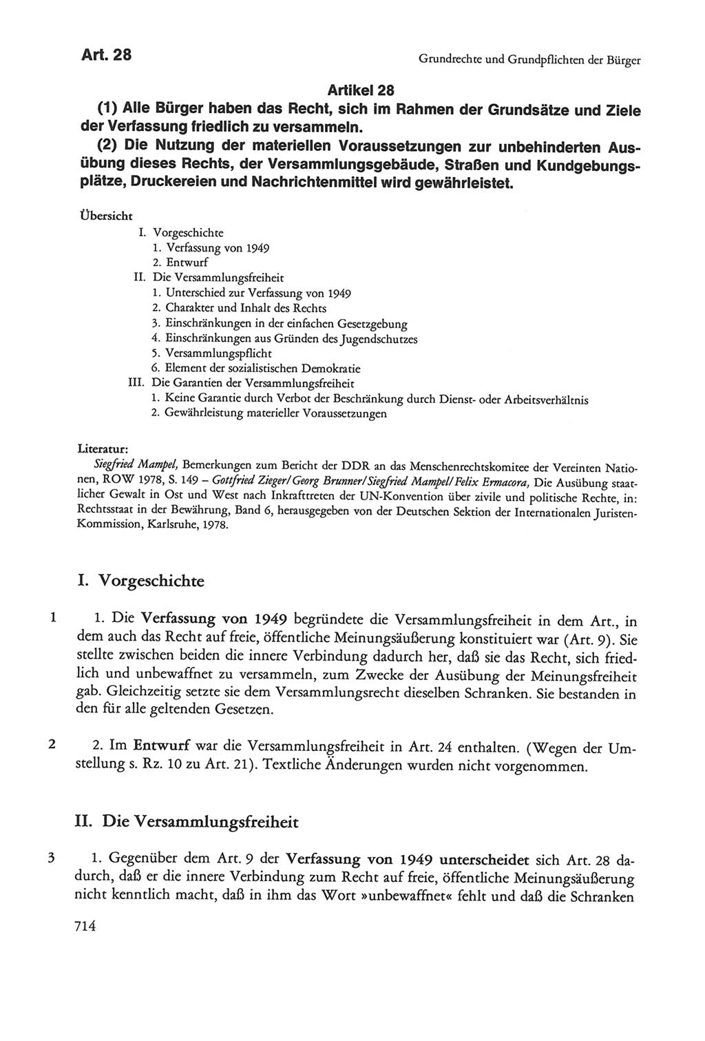 Die sozialistische Verfassung der Deutschen Demokratischen Republik (DDR), Kommentar 1982, Seite 714 (Soz. Verf. DDR Komm. 1982, S. 714)