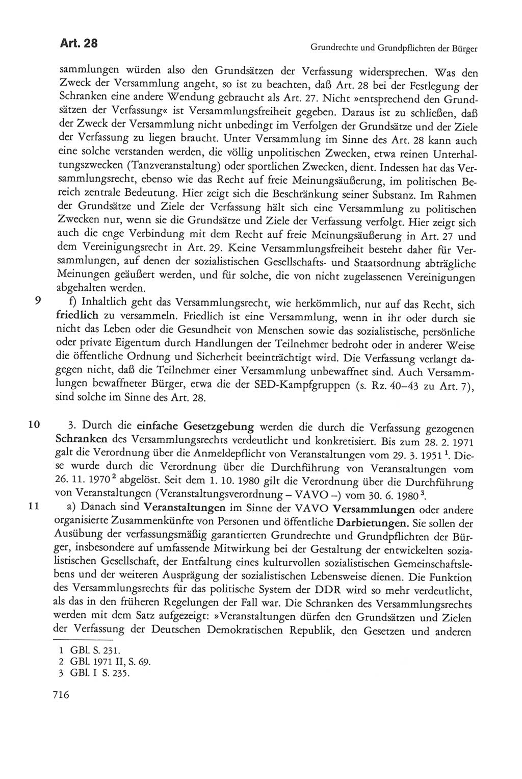 Die sozialistische Verfassung der Deutschen Demokratischen Republik (DDR), Kommentar 1982, Seite 716 (Soz. Verf. DDR Komm. 1982, S. 716)