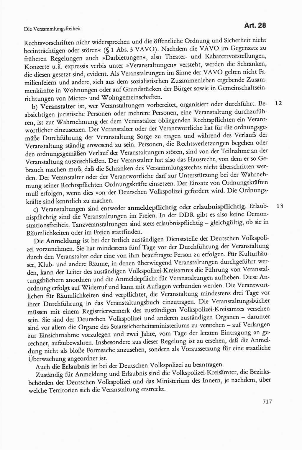 Die sozialistische Verfassung der Deutschen Demokratischen Republik (DDR), Kommentar 1982, Seite 717 (Soz. Verf. DDR Komm. 1982, S. 717)