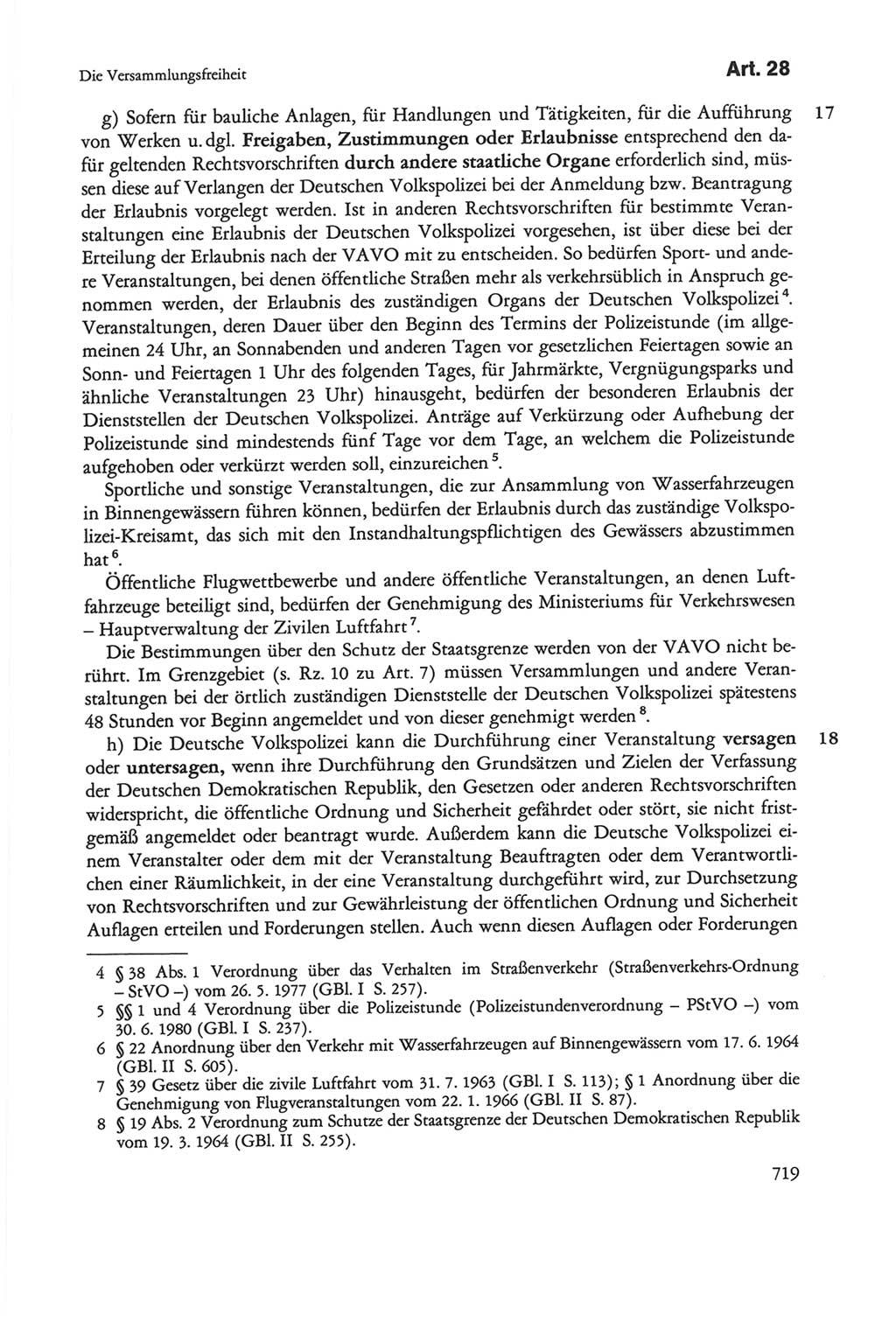 Die sozialistische Verfassung der Deutschen Demokratischen Republik (DDR), Kommentar 1982, Seite 719 (Soz. Verf. DDR Komm. 1982, S. 719)