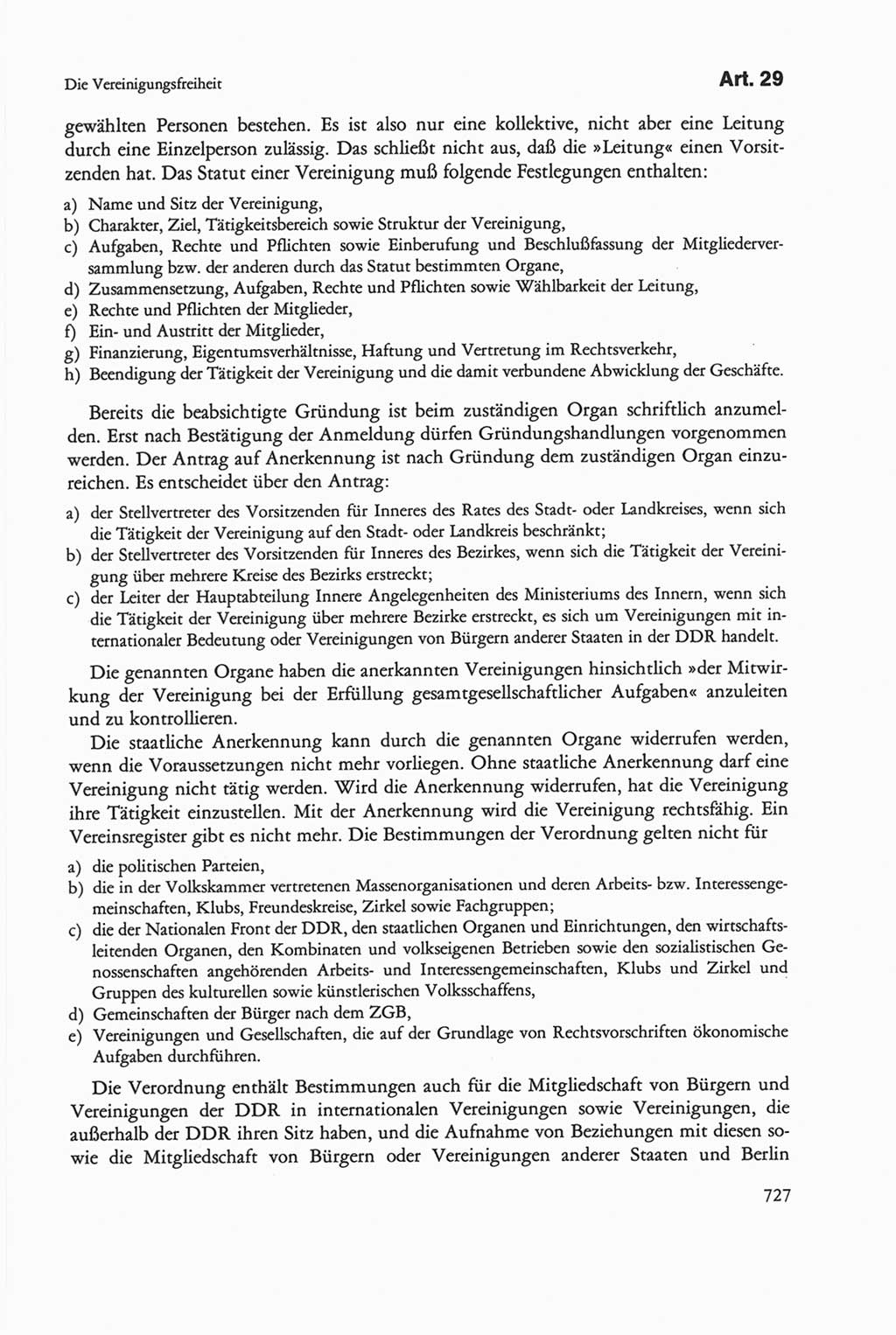 Die sozialistische Verfassung der Deutschen Demokratischen Republik (DDR), Kommentar 1982, Seite 727 (Soz. Verf. DDR Komm. 1982, S. 727)
