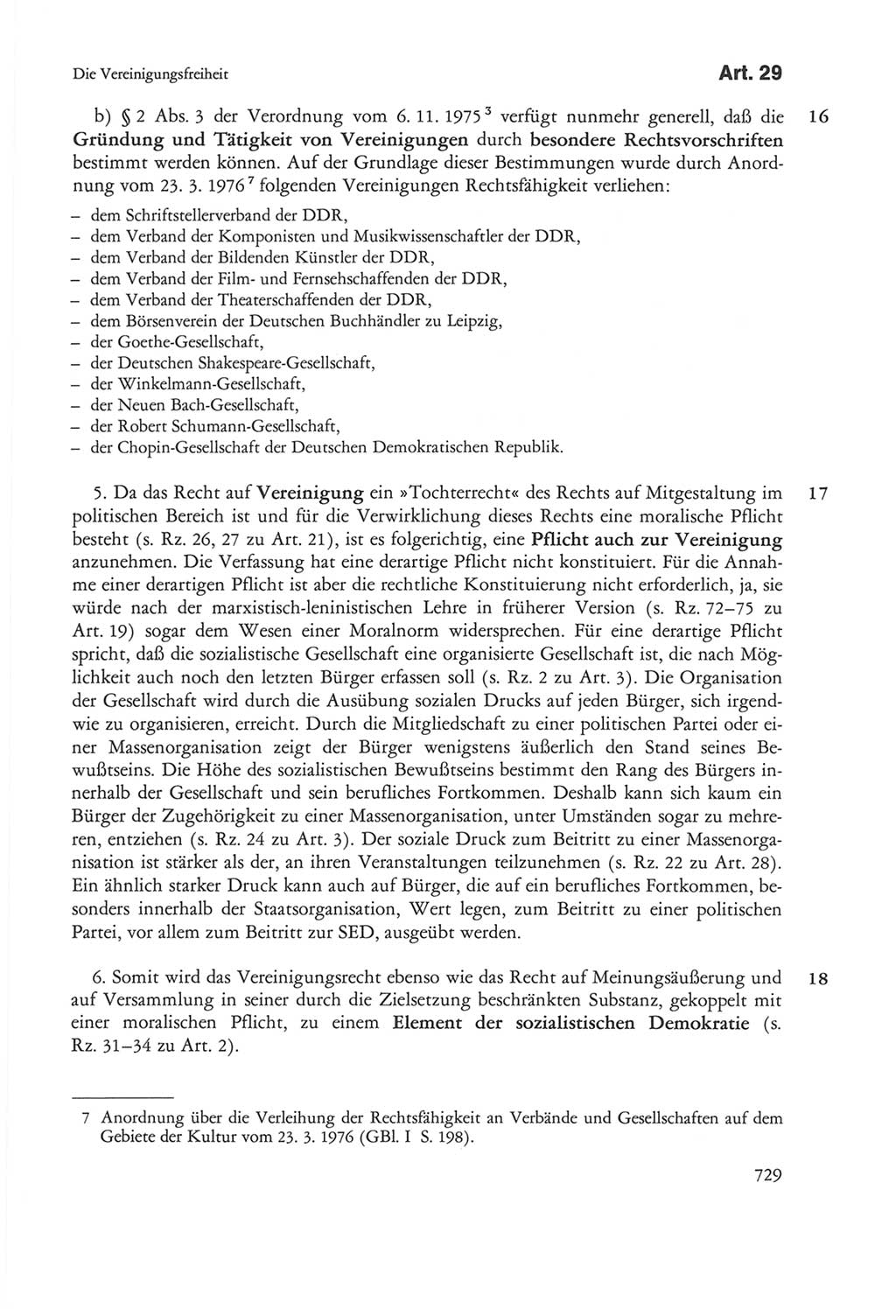Die sozialistische Verfassung der Deutschen Demokratischen Republik (DDR), Kommentar 1982, Seite 729 (Soz. Verf. DDR Komm. 1982, S. 729)