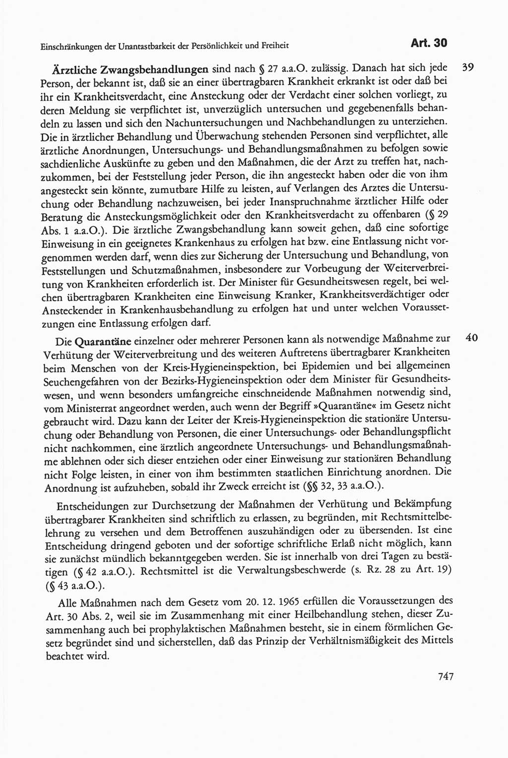 Die sozialistische Verfassung der Deutschen Demokratischen Republik (DDR), Kommentar 1982, Seite 747 (Soz. Verf. DDR Komm. 1982, S. 747)